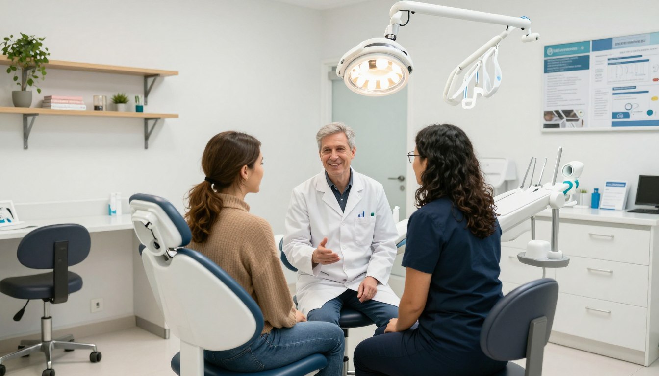 Comfortable consultation room where patients discuss anti-wrinkle treatment options with dental team Comfortable consultation room where patients discuss anti-wrinkle treatment options with dental team