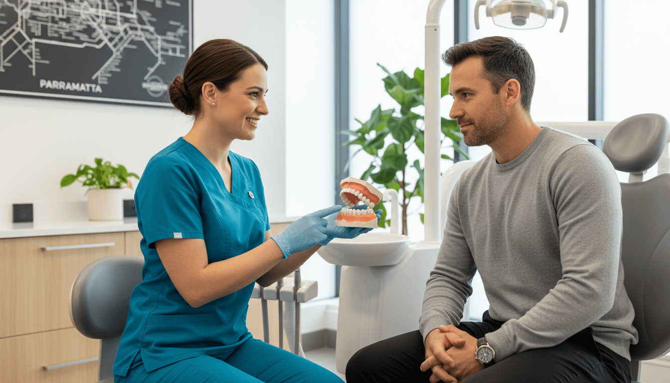 dentist consulting with patient about wisdom teeth extraction procedure