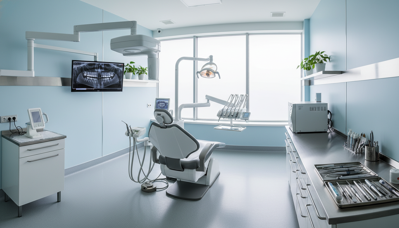Advanced dental technology equipment in modern clinic