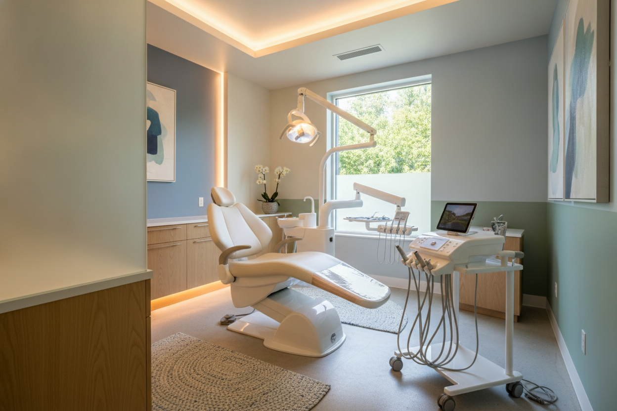 Comfortable modern dental treatment room at My Smile Doctors