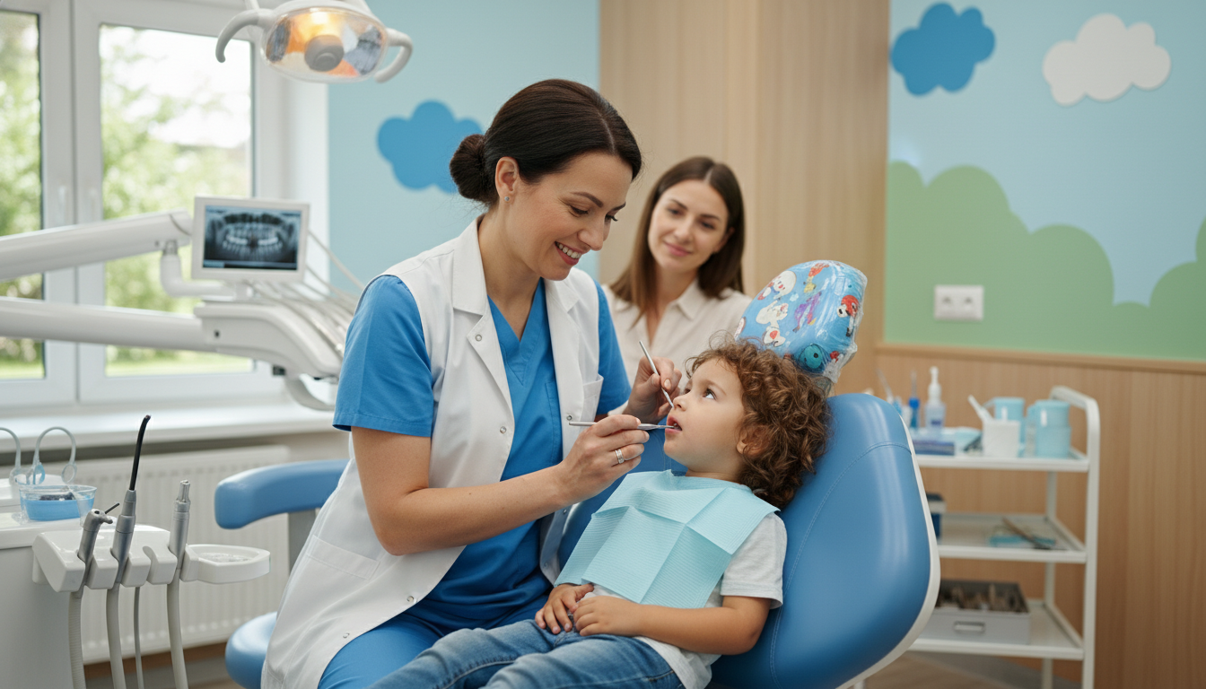 Professional dental examination of tongue tie in pediatric patient at Parramatta clinic