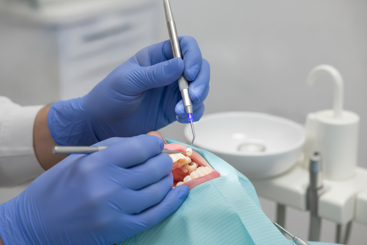Dental filling procedure restoring tooth decay Dental filling procedure restoring tooth decay